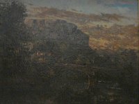 En cause, le bitume de Judée comme sous-couche, qui, à la longue, transparait. En zoom, cela devient alors franchement une « croûte » !