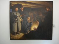 Restent quelques œuvres de ses admirateurs. Celle-ci est pas mal, même si plus parodique qu'autre chose  (L'Adoration des bergers, Robert Fernier, 1927).