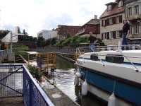 Et voilà, le bon niveau est atteint, l'écluse peut s'ouvrir.