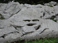 À l'aller, nous n'avions pas remarqué ce masque de roc ...