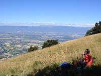 Un pique-nique bien mérité, en contemplant ...