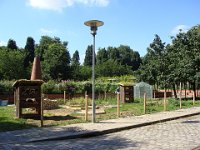 Retour par les vignes (sauvignon, chardonnay : 250 l/an), où un hôtel à abeilles a été installé.