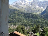 Depuis la chambre pour la sieste, à nouveau les Dômes de Miage, le glacier d'Armancette et l'Aiguille de la Bérangère.
