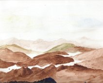 Paysage montagneux sépia Paysage montagneux sépia