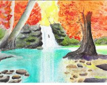 Cascade automne Cascade en automne