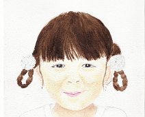 Gamine chinoise Gamine chinoise se retenant de rire